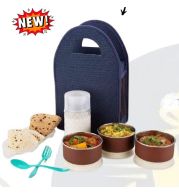 All in 1 Tiffin Set for Office Lunch, School Meals and Travel Carry, Practical Food Storage Gift for Daily Use, Corporate Gifting and Meal Convenience